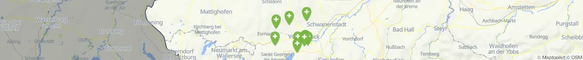 Kartenansicht für Apotheken-Notdienste in der Nähe von Puchkirchen am Trattberg (Vöcklabruck, Oberösterreich)